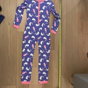 John Lewis onesie size 12Y (English sizing) blue and white and pink